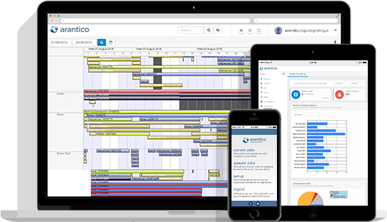 Arantico job scheduling and real time field service management software